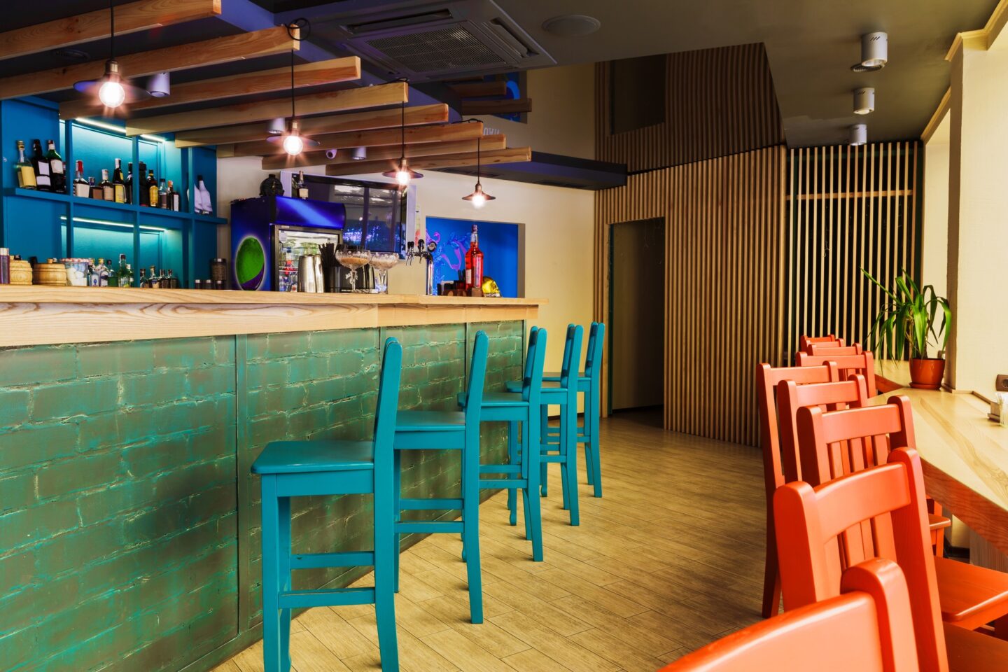 Modern restaurant, bar or cafe interior