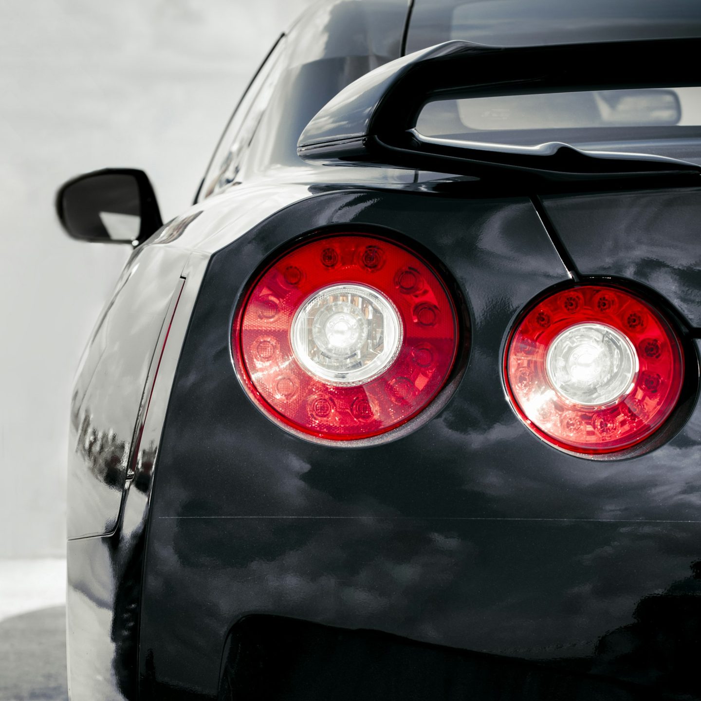 Backlight of black sport car