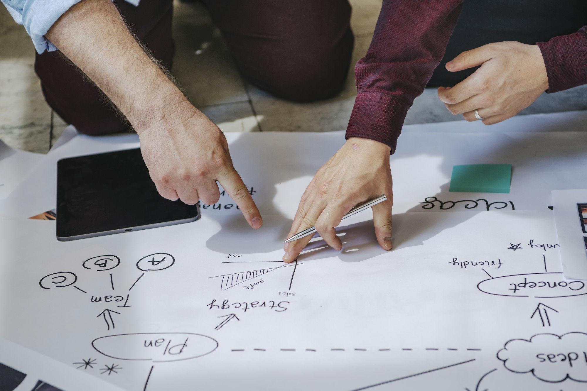 Startup team working on a project