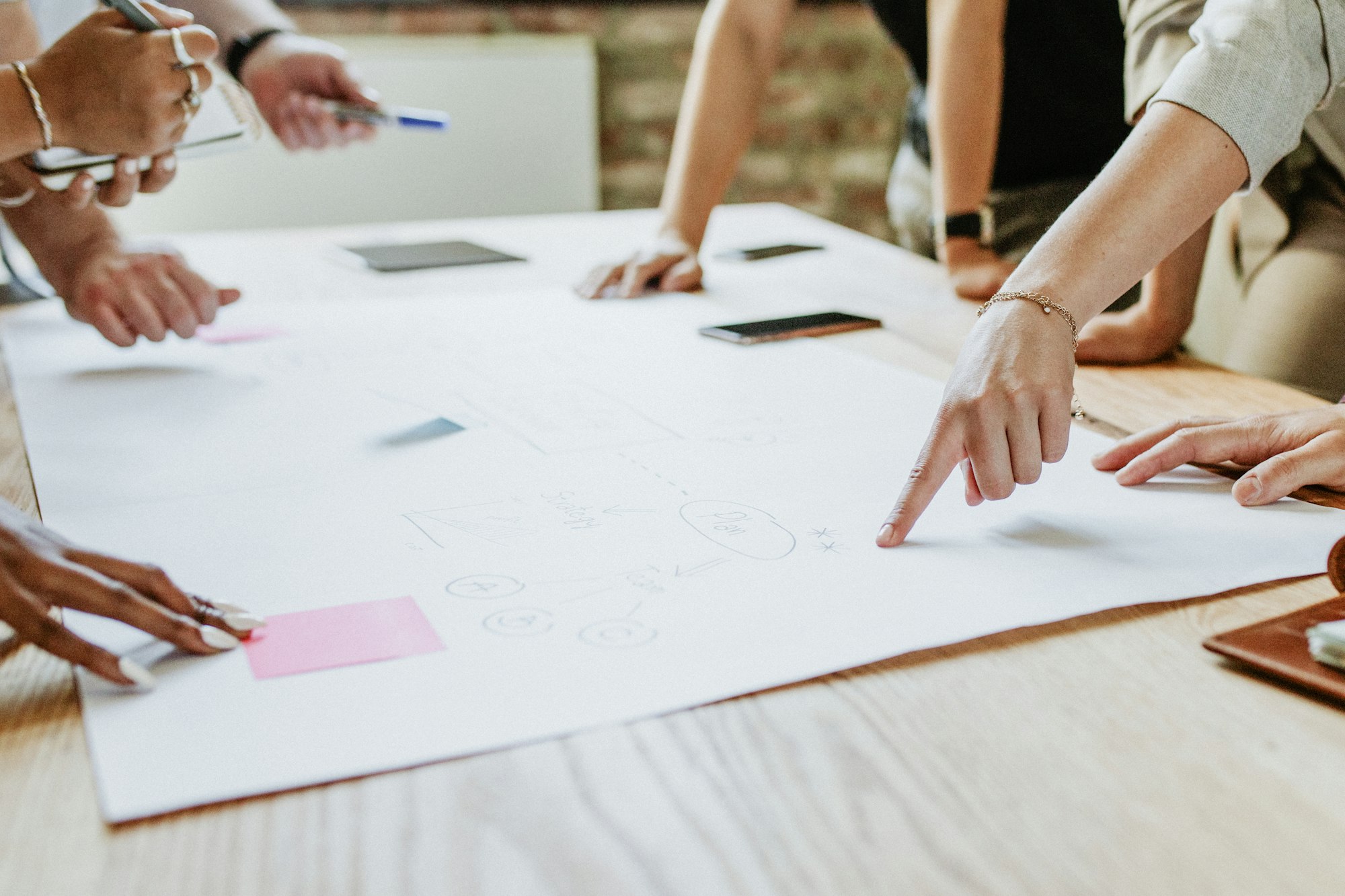 Startup team working on a project