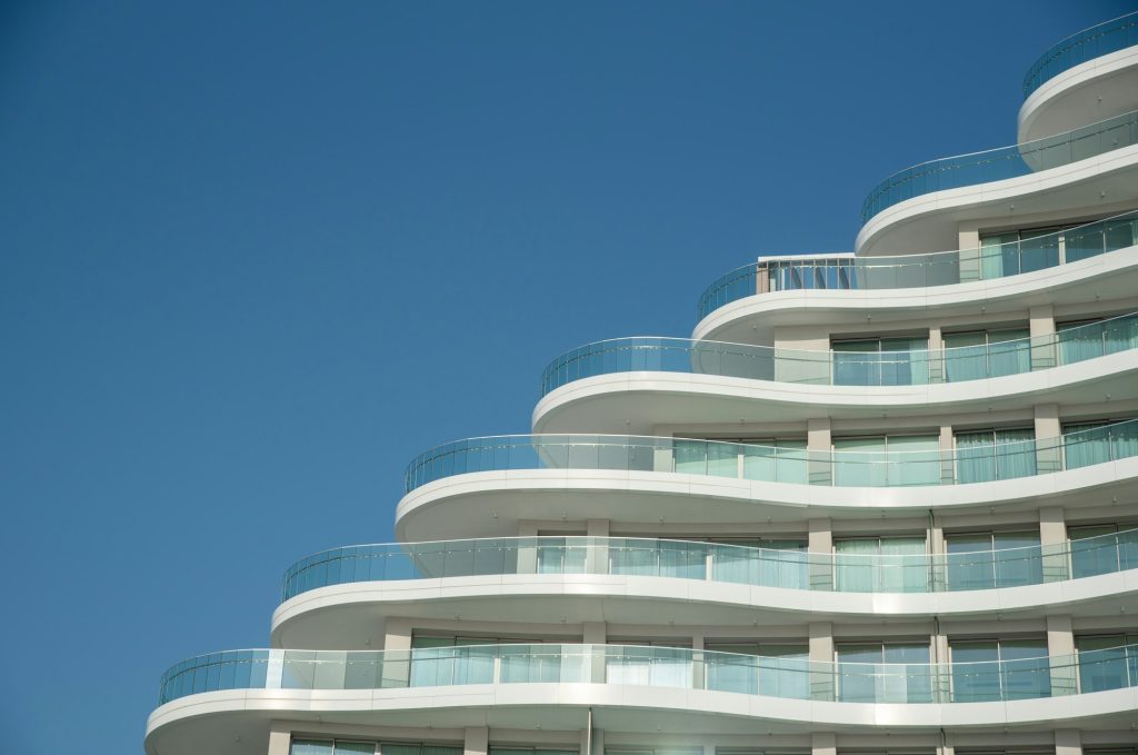 Modern office and home apartment building details . Luxury real estate. Contemporary architecture