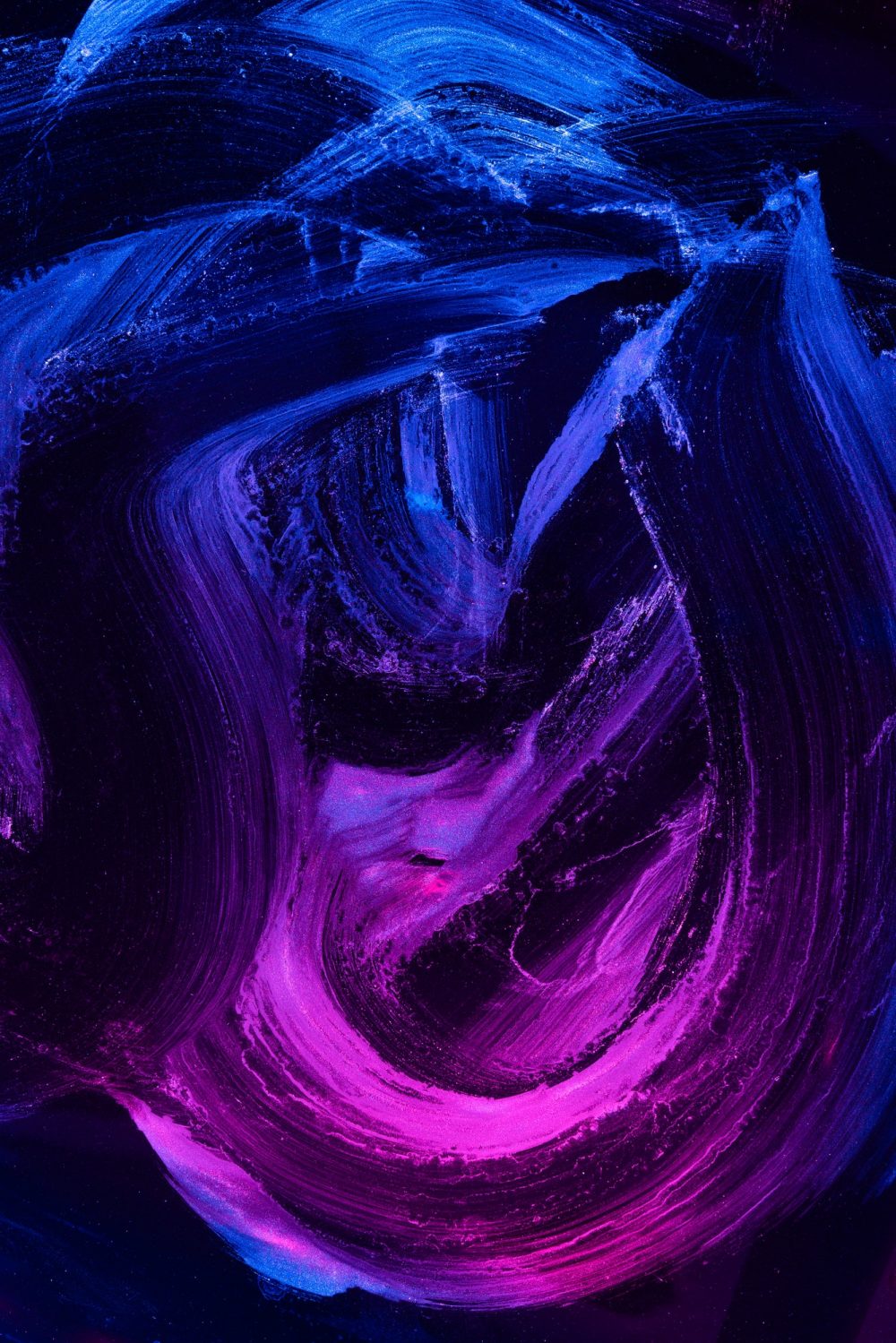 Smears of neon paint