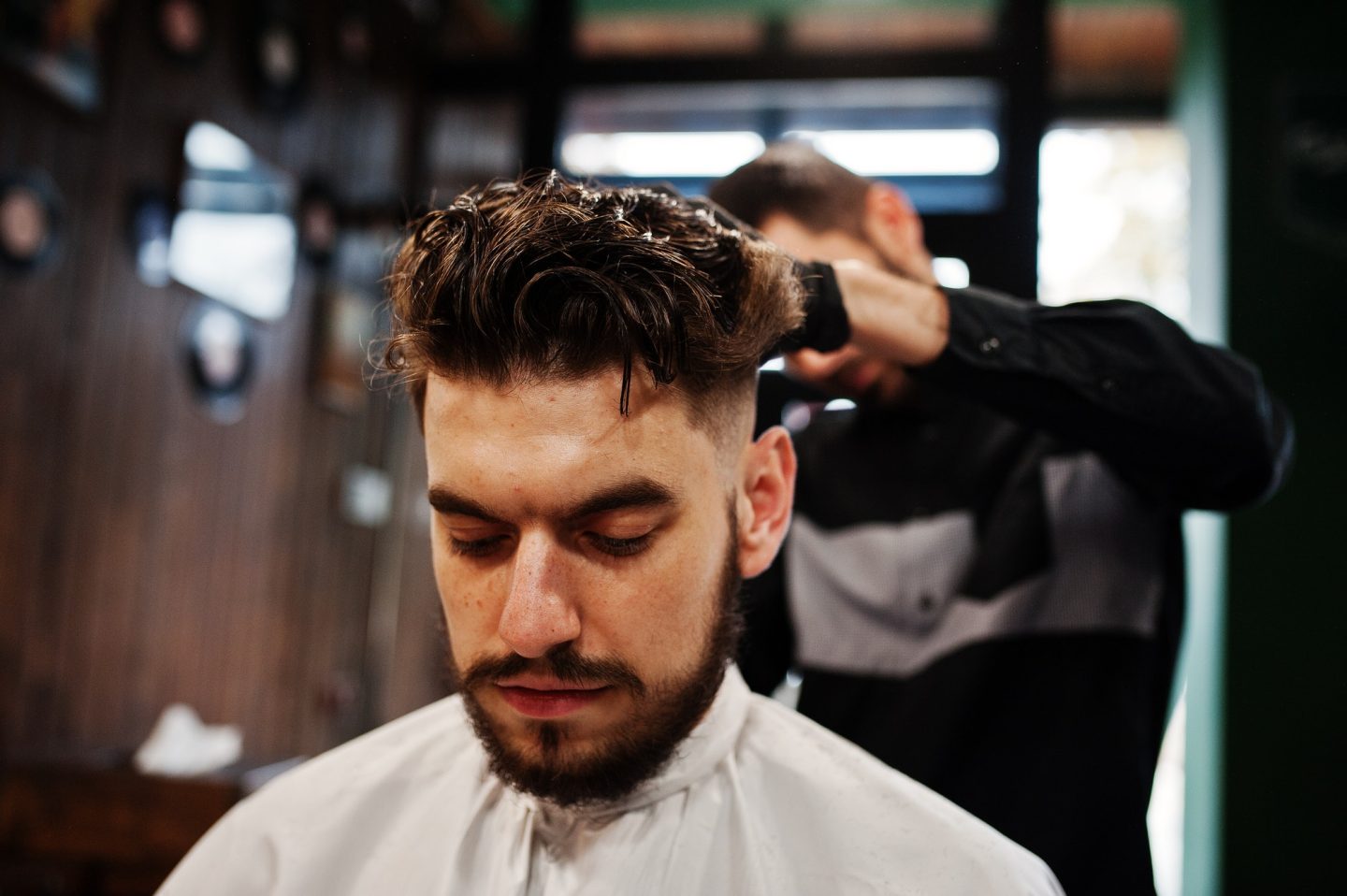 At the barbershop