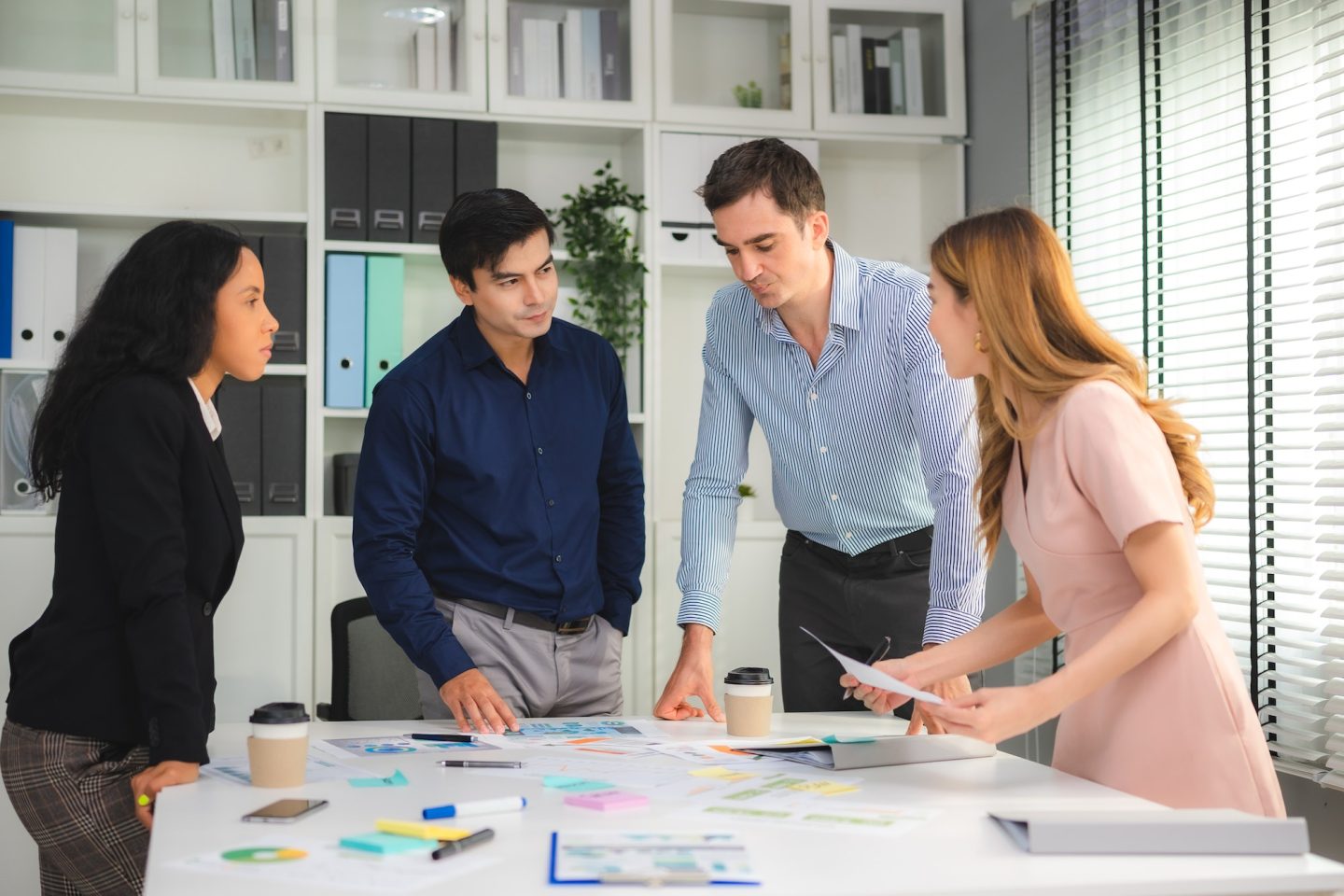 professional business marketing teamwork concept, group of businessman person startup team