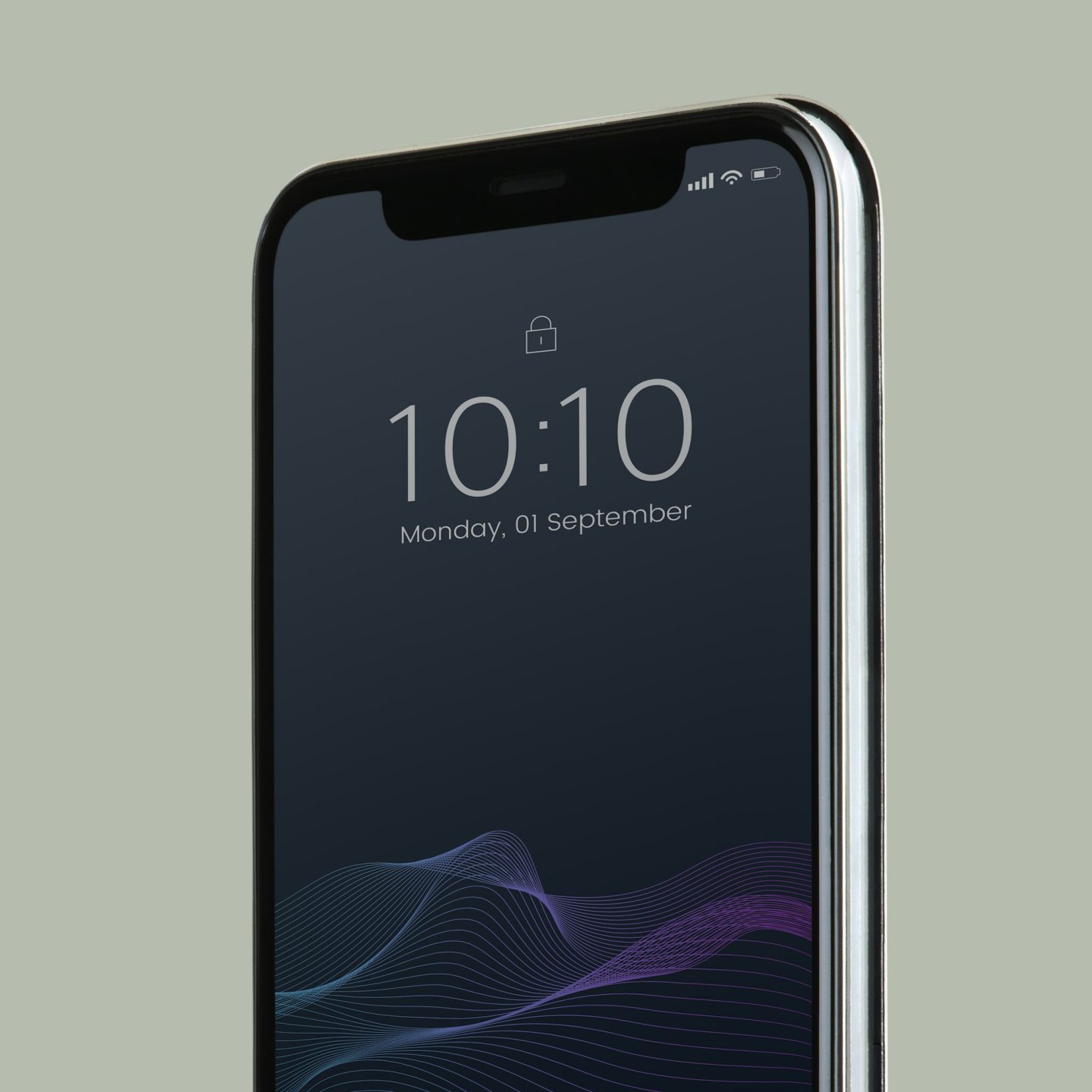 Black screen smartphone mockup design